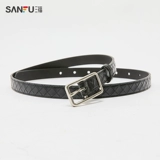 三福 Ремень женский весенний нежный и сладкий аромат ромбов с узором простые изделия из кожи 498334