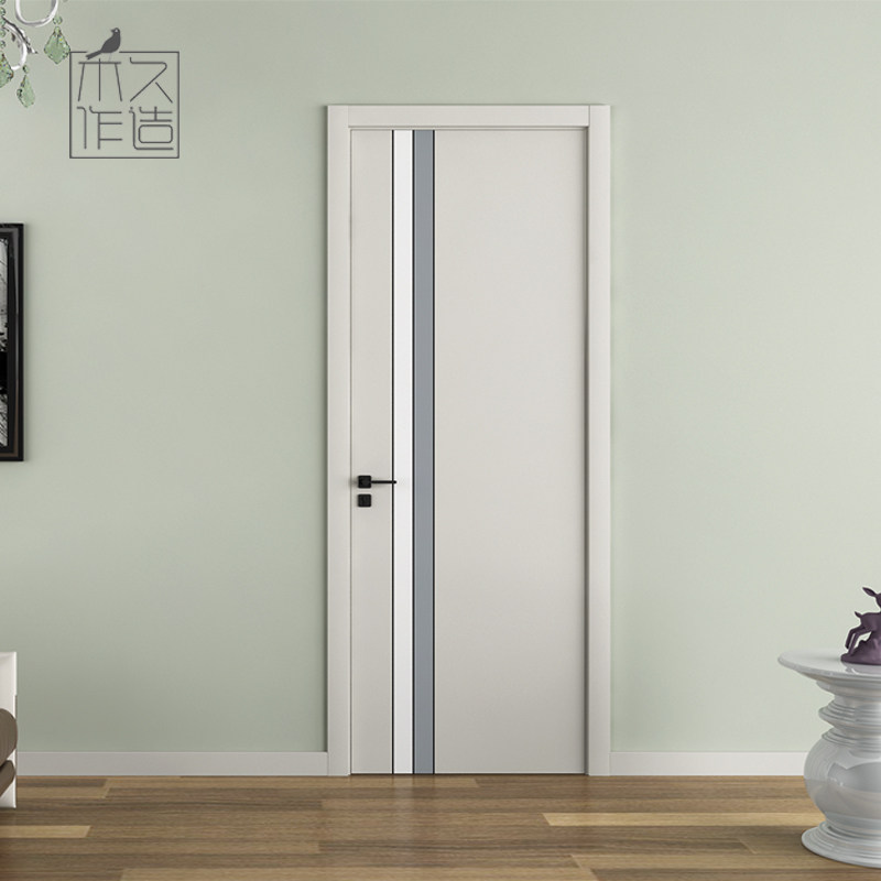 Nanjing Jiu built wood for full house custom Nordic full wood indoor room door set to make parquet solid wood silent door