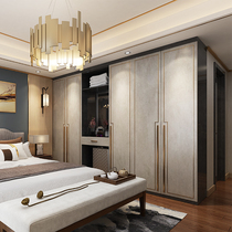 Nanjing long-made wooden New Chinese wardrobe custom F4 star imported plate whole house custom cloakroom custom