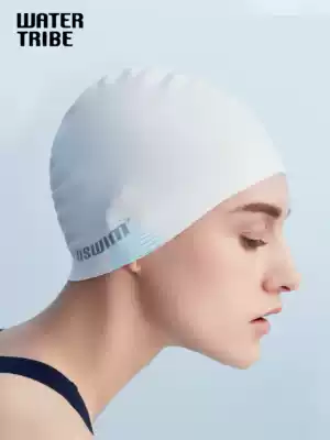 Swimming cap female head long hair ear protection men and women universal waterproof large cute children's special silicone swimming cap