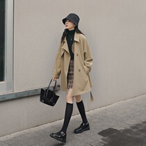 chic windcoat jacket woman 2022 first spring new small sub-design feeling small crowd superior Korean wind mid-autumn