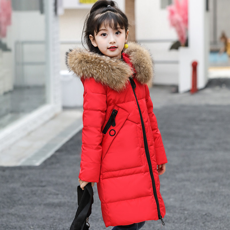 Children's down clothes girl 2022 new girl foreign air boy dress CUHK Thickened Jacket-Taobao