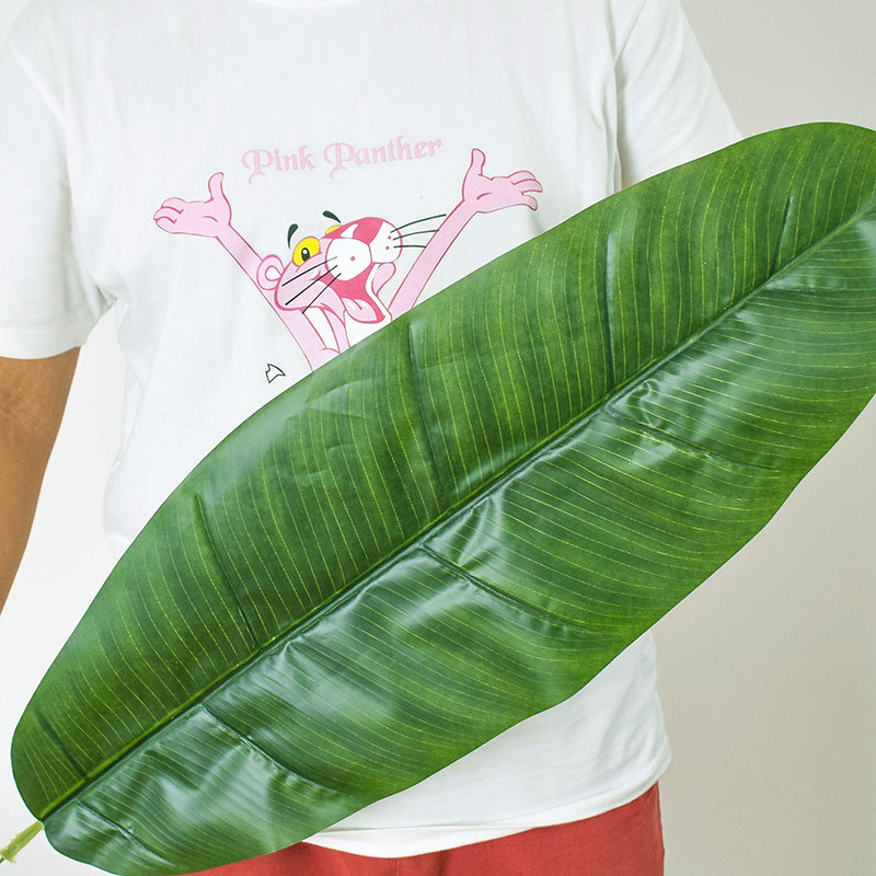 Emulated plantain leaf turquoise leaves dripping guanyin leaves room to decorate large green planting fake banana leaves dancing tortoise back bamboo-Taobao