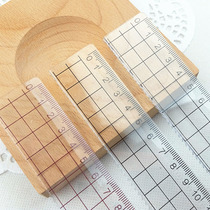 Full of simple transparent acrylic ruler drawing measuring grid ruler plastic ruler Wave Ruler student stationery