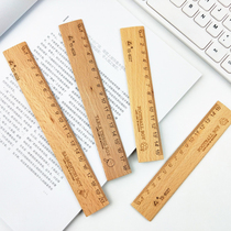 Simple retro wooden grid ruler measurement drawing exam ruler wooden ruler creative student stationery wholesale