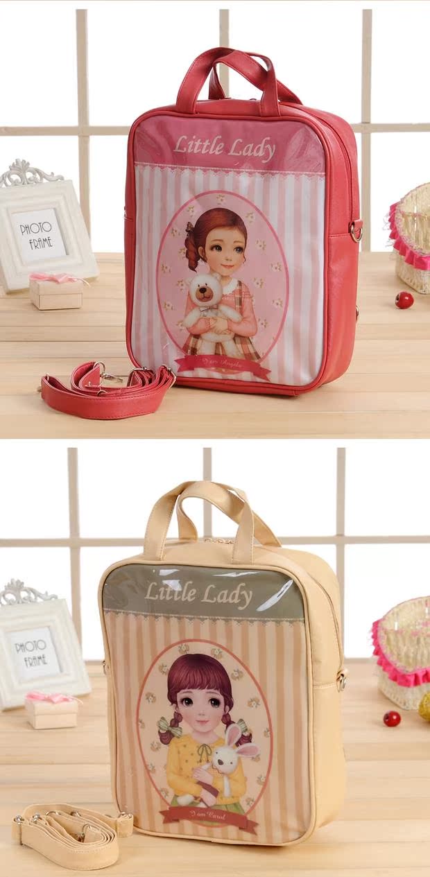 Phiên bản tiếng Hàn của littlelady lady lady vai nhỏ xinh balo nữ đẹp đi học