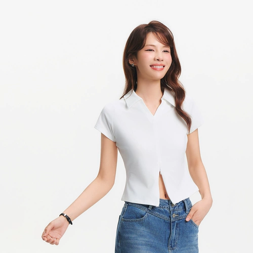 Semir, летняя короткая однотонная сексуальная элегантная футболка polo, с рукавом