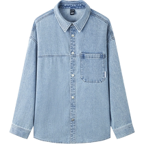 Тот же стиль в торговых центрах] Мужская рубашка с длинными рукавами Semir весенняя новинка 2024 года джинсовая куртка со свободными плечами модный тренд