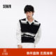 Semir striped sweater spliced ​​fake two-piece sweater for men