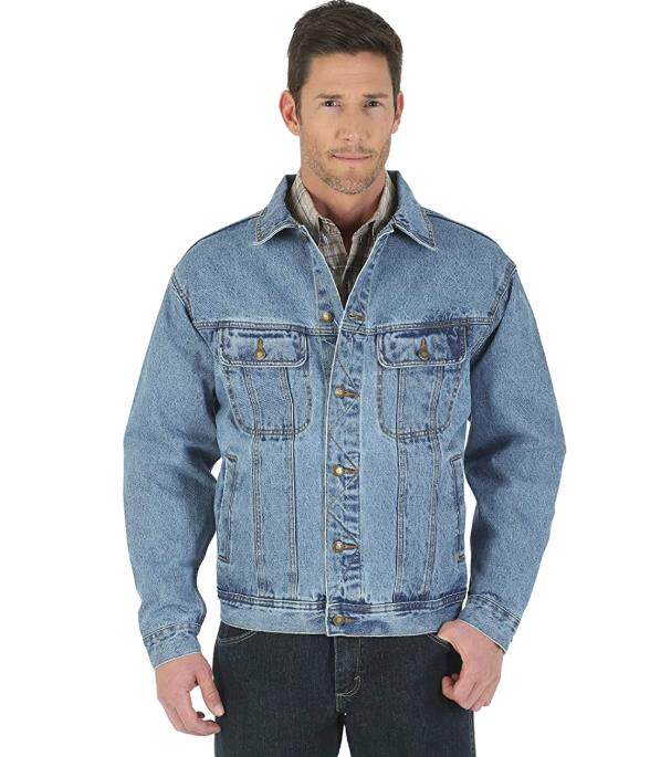 Wrangler Weg Men Fashion Denim Jacket Jacket Pure Cotton RJK30 American Straight Post Multicolored