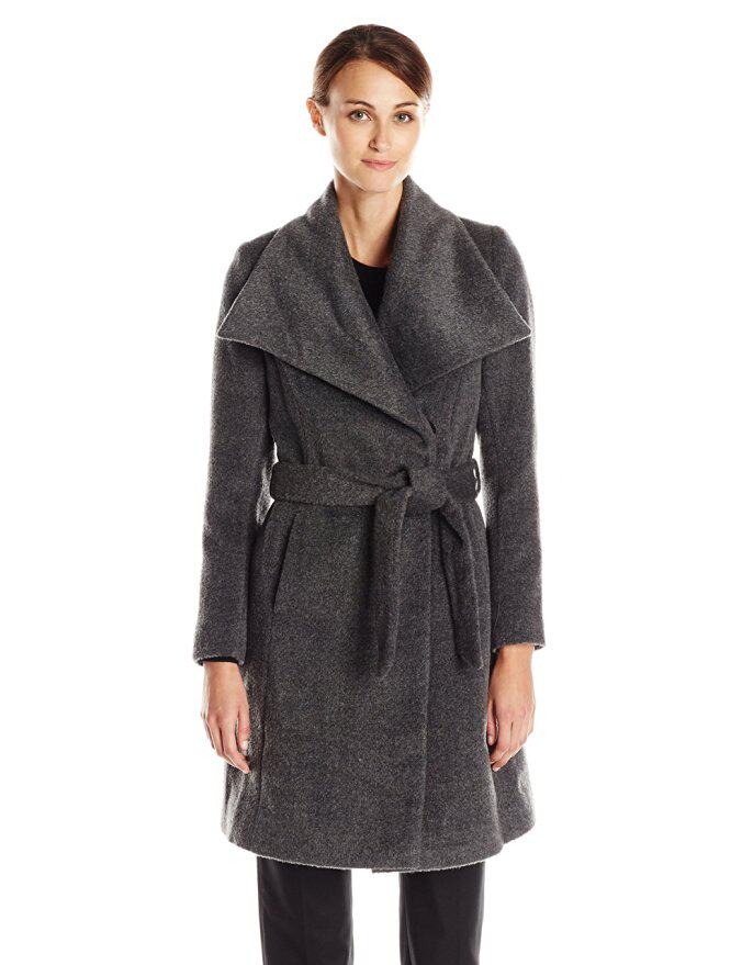 T Tahari Lady Wool Tote Coat Double-breasted TT5015 US Direct Mail