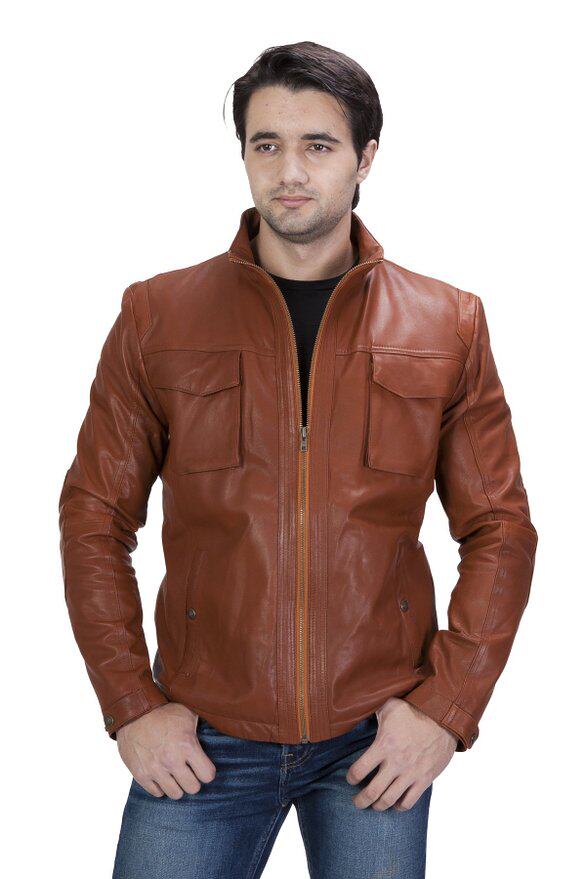 United Face men's genuine leather motorcycle leather jacket sheepskin US direct mail UF17