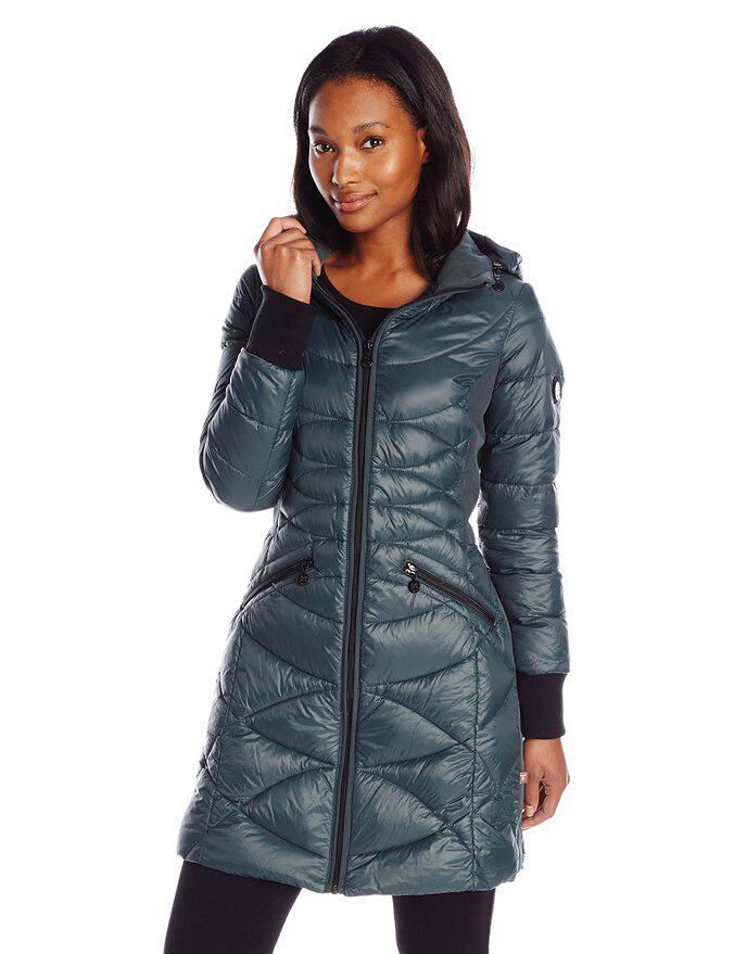 Bernardo Women's Mid-Length Down Jacket with Waterproof Hood 5821B618 Direct Mail from USA