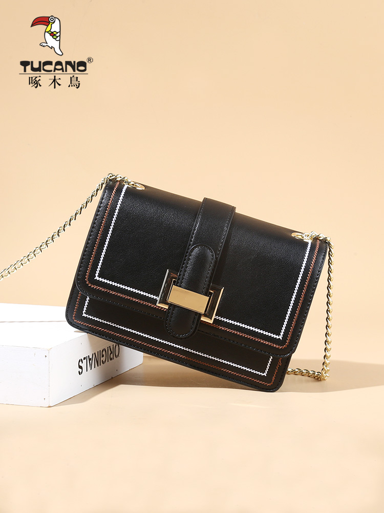 Woodpecker women's bag 2021 new Korean fashion small square bag crossbody chain bag joker one shoulder fairy bag female