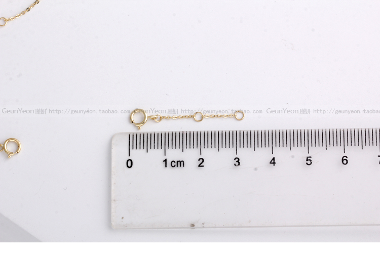 Vòng cổ vàng 14k GeunYeon nguyên chất chuỗi vòng đeo tay vòng chân dài chuỗi điều chỉnh chuỗi điểm đặc biệt - Vòng chân vòng chân nam