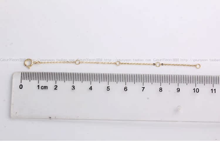 Vòng cổ vàng 14k GeunYeon nguyên chất chuỗi vòng đeo tay vòng chân dài chuỗi điều chỉnh chuỗi điểm đặc biệt - Vòng chân vòng chân nam