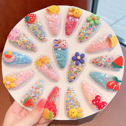 kids Hairpin Summer cute Cartoon Fruit Hairpin Baby Sequin Bb Hairpin Hair Accessories Little Girl Side Bangs Clip