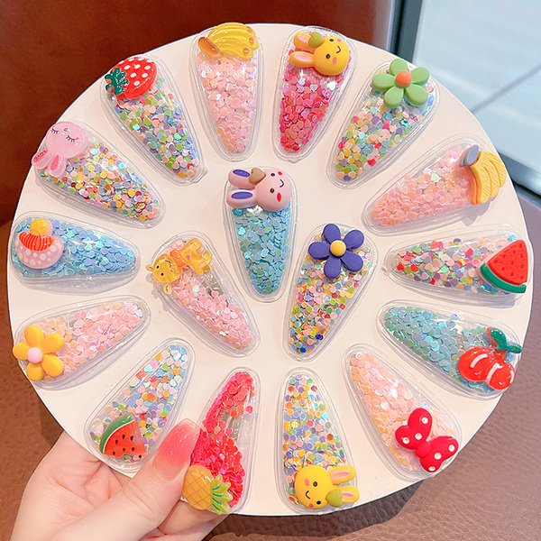 Cartoon Fruit Sequin Little Girl Side Kids Barrettes