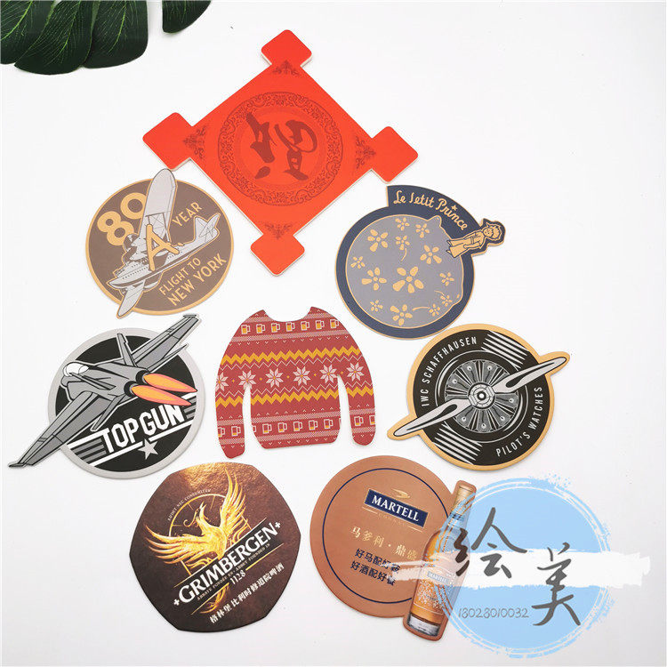 Chinese antique bamboo ceramic coffee coaster candle pad round anti-hot pad heat insulation pad UV silicone cork coaster
