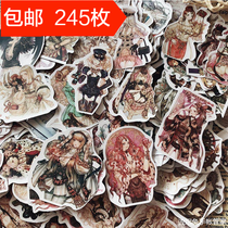 Handbook stickers Gothic girl wind Lolita girl Sen womens Hai diary photo album character sticker bag