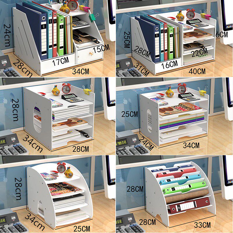 Summary Bookshelf Desktop Office Home Shelve Table Minimalist Student Small Bookcase Multilayer With Drawer Containing shelf
