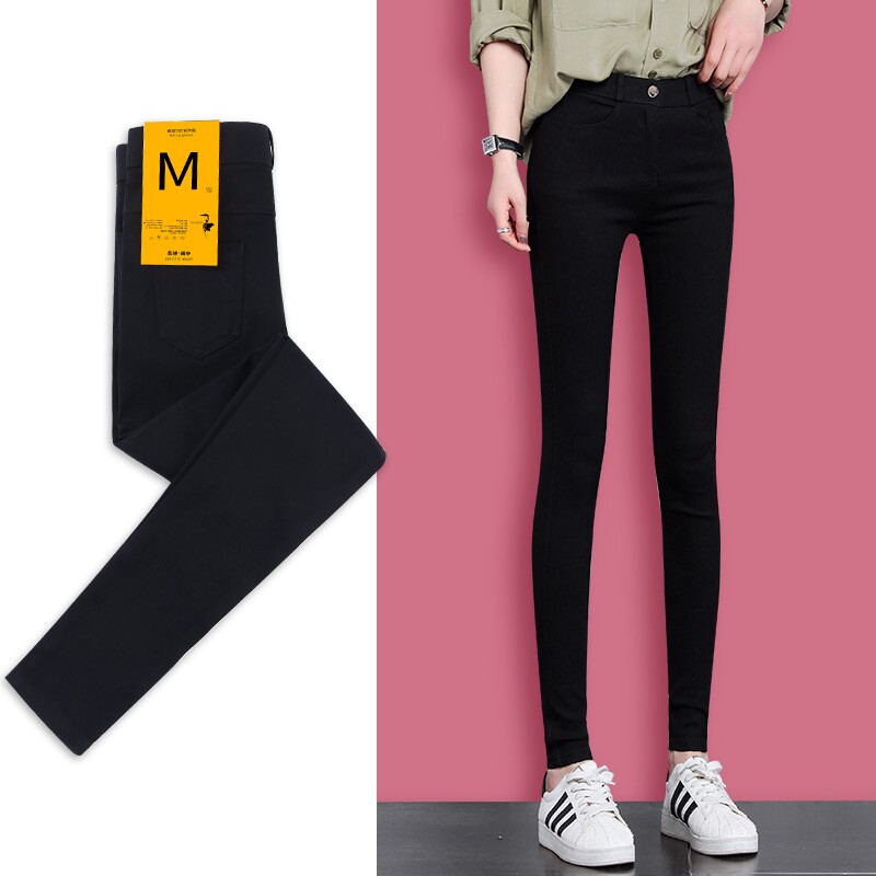 Japan High Waist Collection Abdominal Casual Inner Lap Pants Woman Outside Wearing Large Size Small Feet Tight Fit Slim 90% Pants Pencil Magic Pants