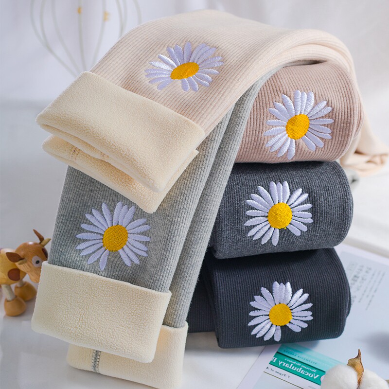 Japanese autumn-winter inner lap pants woman high waist collection and slim fit and thickened with thickened 90% large size Tthicker warm cotton pants