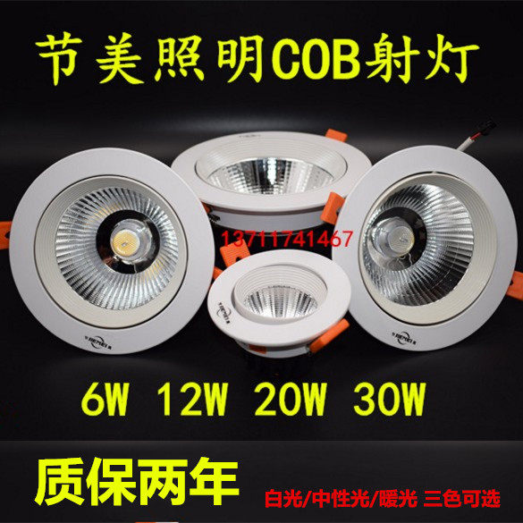 Festival Beauty Lighting 2 5-inch cylinder light LED ceiling light COB6W12W4 inch 12 cm neutral light ceiling projection lamp