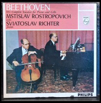 Rostropovich Lecht Beethoven Band Collection Single-head Philips 2LP*Black Rubber