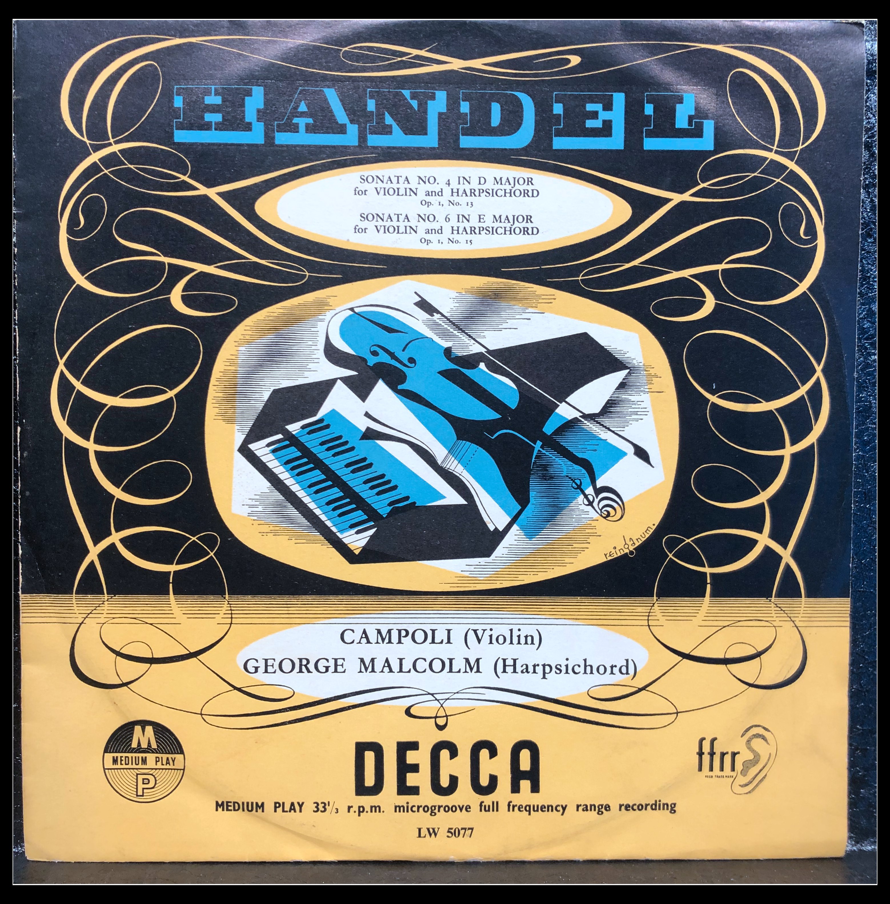 Campoli Malcolm Hendel makes front page Decca 1LP black glue * - Taobao for violin