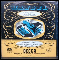 Campoli Malcolm Hendr made front page Decca 1LP* rubber for violin