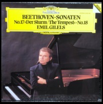 吉列尔斯贝多芬暴风雨奏鸣曲 第18钢奏 三星头版DG 1LP*黑胶