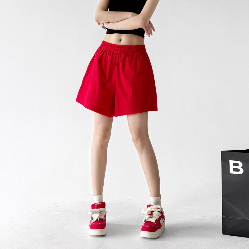 Dopamine Red Shorts for Women 2026 Summer New Style Loose Slimming High-Waisted Casual Wide-Leg Sports Shorts Dopamine Red Shorts for Women 2026 Summer New Style Loose Slimming High-Waisted Casual Wide-Leg Sports Shorts