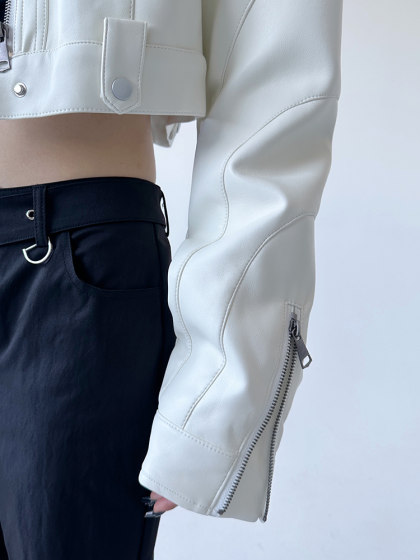 欧美原创设计师皮衣女2024秋冬新款高级感外套秋季女外套显瘦气质