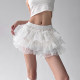 2025 spring and summer new solid color versatile layered A-line skirt mesh cake skirt fluffy skirt