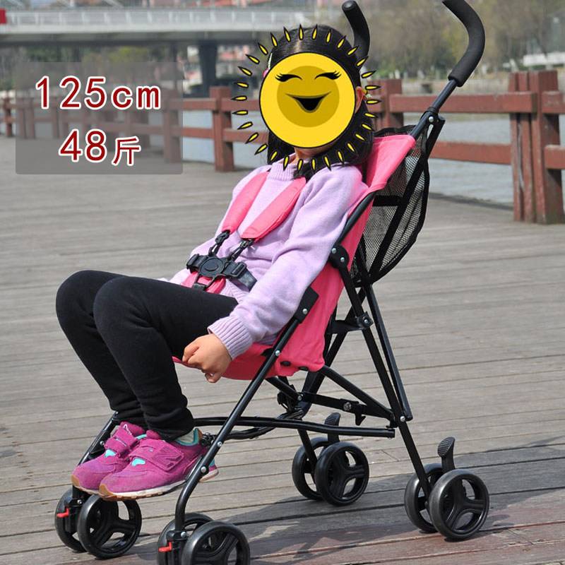 Big children's trolley, children's stroller, light walking baby, over 3 years old, widened, ultra-light, folding, travel, portable, 3-6 years old