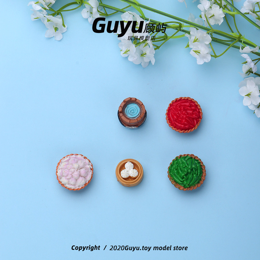 Miniature vegetable food pepper bucket garlic bun model doll house supermarket kitchen mini food play small ornaments