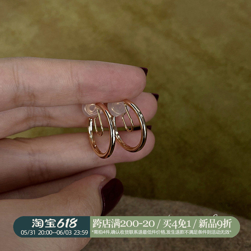 Extremely minimalist cirque earrings without earbugles 100 lapped minimalist Mosquito Coil Earrings 2022 New Spring Summer