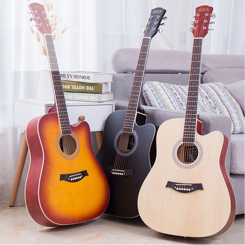 41-inch All-wood wrapping begs guitar students New hands to practice ji It's male and female starter folk Folk Guitar-Taobao