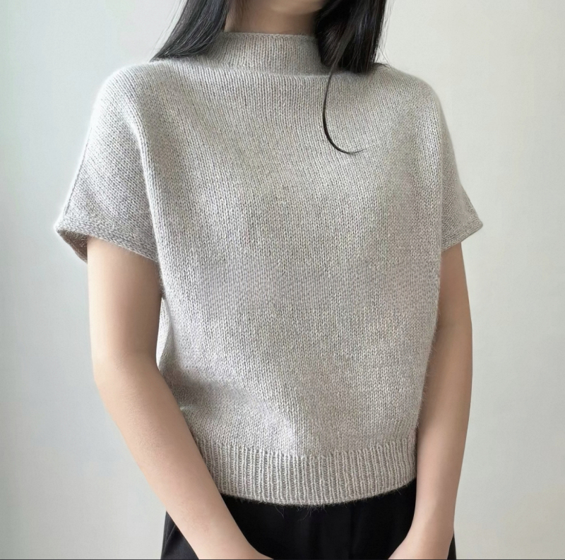 1566 Kirby Top Women's Round Neck Short-Sleeved Sweater Knitting Tutorial 1566 Kirby Top Women's Round Neck Short-Sleeved Sweater Knitting Tutorial
