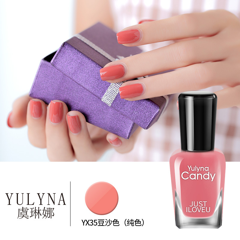 Not exfoliating and tasteless persistent quick dry oily students nail polish white sugar fruit color micro-pearlized shiny pink medecchia