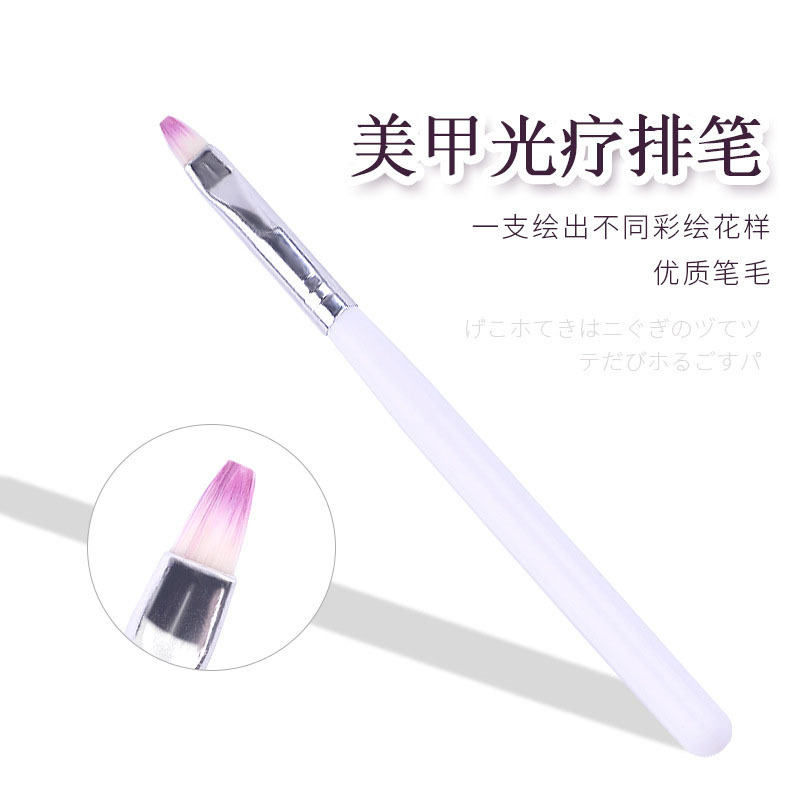 Manicure tool white rod red head painted pen phototherapy pen row pen phototherapy brush sequin glitter powder brush carving pen