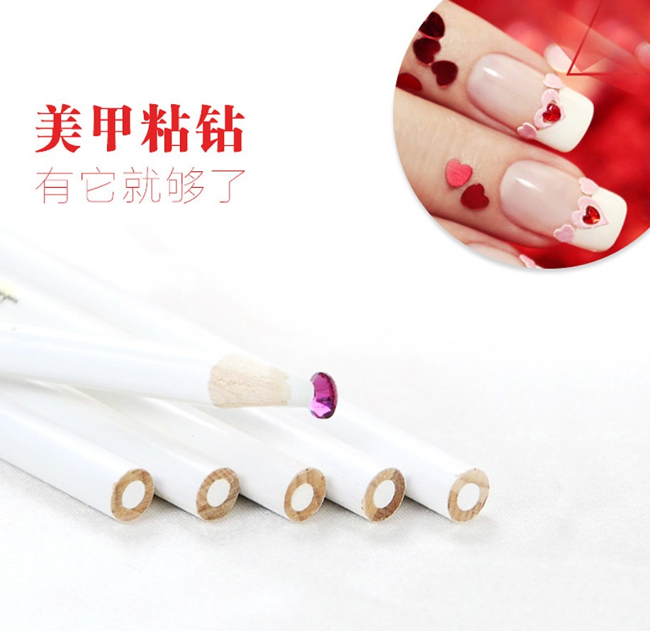 Nail tool crane point drill pen stick drilling pen white core crayon pencil beauty tool