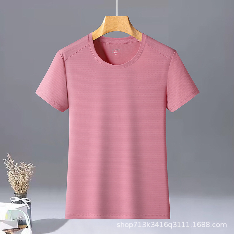 2022 group purchase round neck ice silk light and quick-drying t-shirt men and women long-sleeved t quick-drying clothes elastic breathable running sweat-wicking clothes