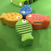 New childrens fish-shaped sofa stool kindergarten fish stool combination chair stool baby creative software four-person small chair