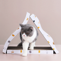 Cat claw plate nests cat nests and claws do not drop shavings corrugated paper cat wear-resistant pet cat supplies toys