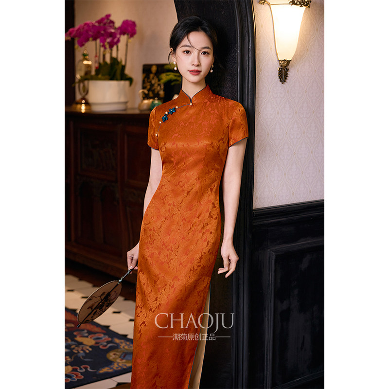 Женское новое платье Cheongsam из шелка тутового шелкопряда в китайском стиле, высококачественное улучшенное платье для молодой мамы, длинное повседневное, 2026 новый стиль