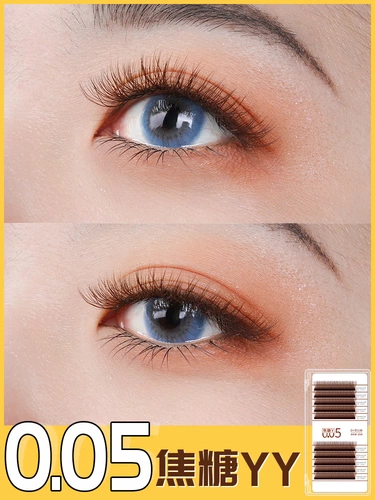0,05 Карамельный цвет YY Barbie Warrior D Roll Ultra -Brown y -Capered Dark Colore One Second Blooms Прививка ресниц