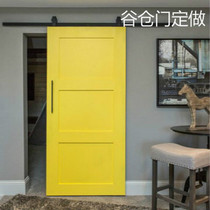 Barn door Solid wood composite bathroom door Kitchen sliding door Push-pull hanging rail Indoor wooden door Indoor door Cloakroom