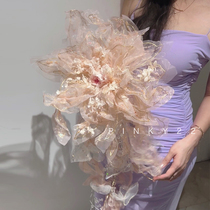 Jiang Meng Haute Couture Design Romantic and Beautiful Bouquet] French Art Decoration Ornament Light High-end Wedding Gift